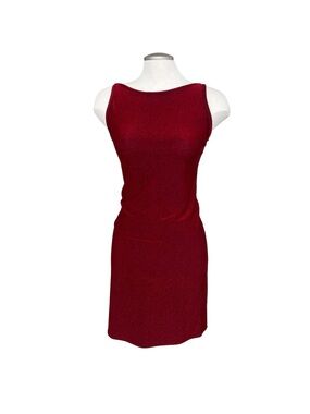 90s Red Metallic Dress